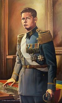 Regele Mihai, a classical realist portrait by Mihai Zigman